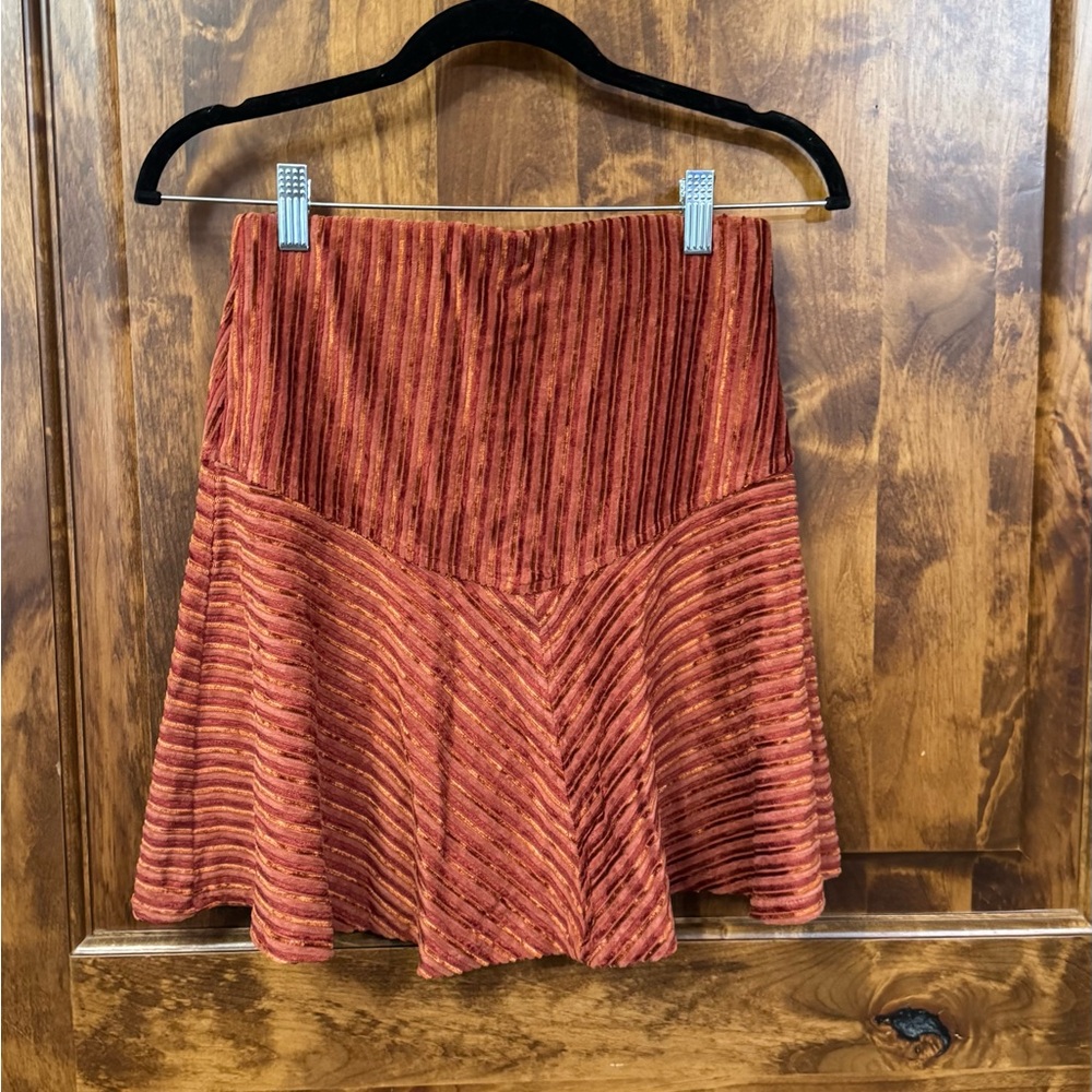 Free People Terracotta A-Line Skirt - Picture 4 of 6